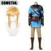 CGMGTSN Game Zelda Cosplay Breath of the Wild Costume Link Clothing With Wig Set Adult Men - Legend Of Zelda Shop