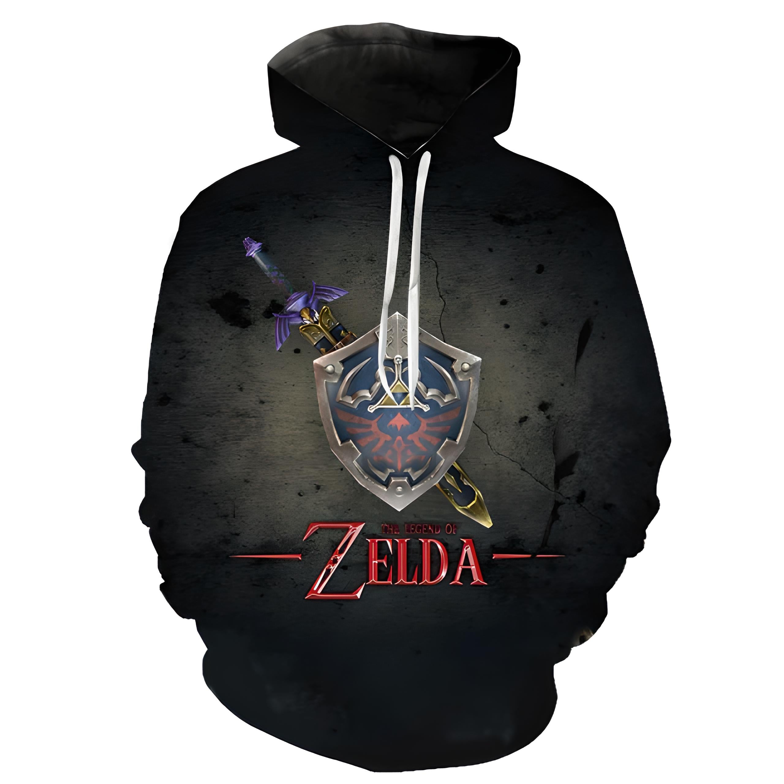 zelda sword and shield vintage hoodie - Legend Of Zelda Shop