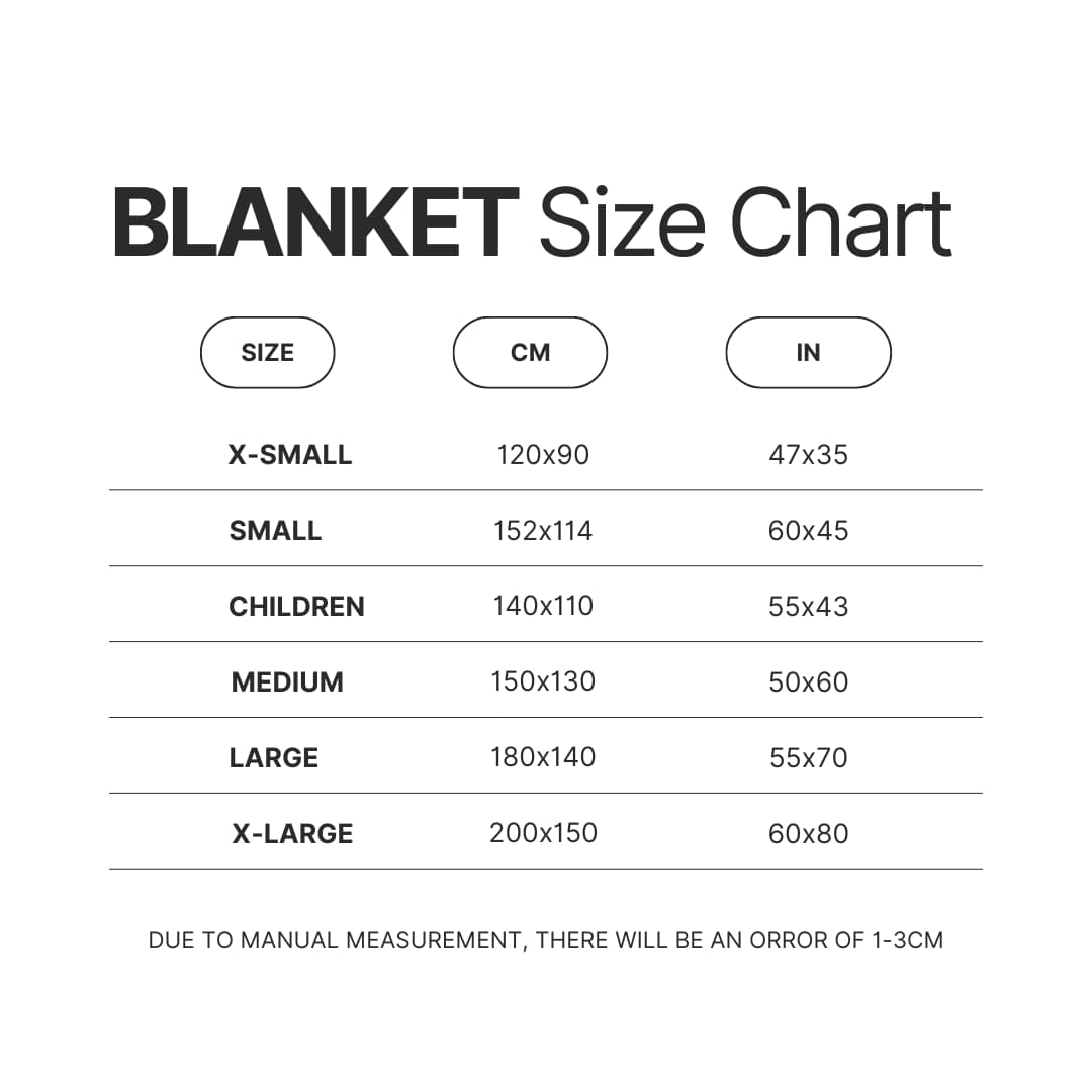 Blanket Size Chart - Legend Of Zelda Shop