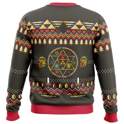 Zelda Rubies Ugly Christmas Sweater BACK mockup - Legend Of Zelda Shop